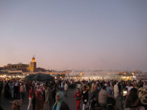Maroc - Marrakech, place jemaa el fna soir